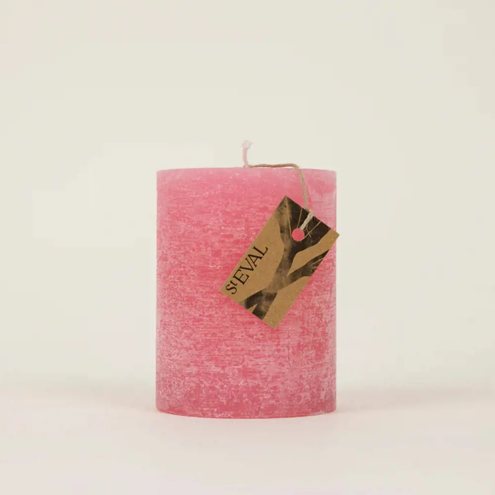 St Eval Wild Rhubarb Fragranced Colour Pillar